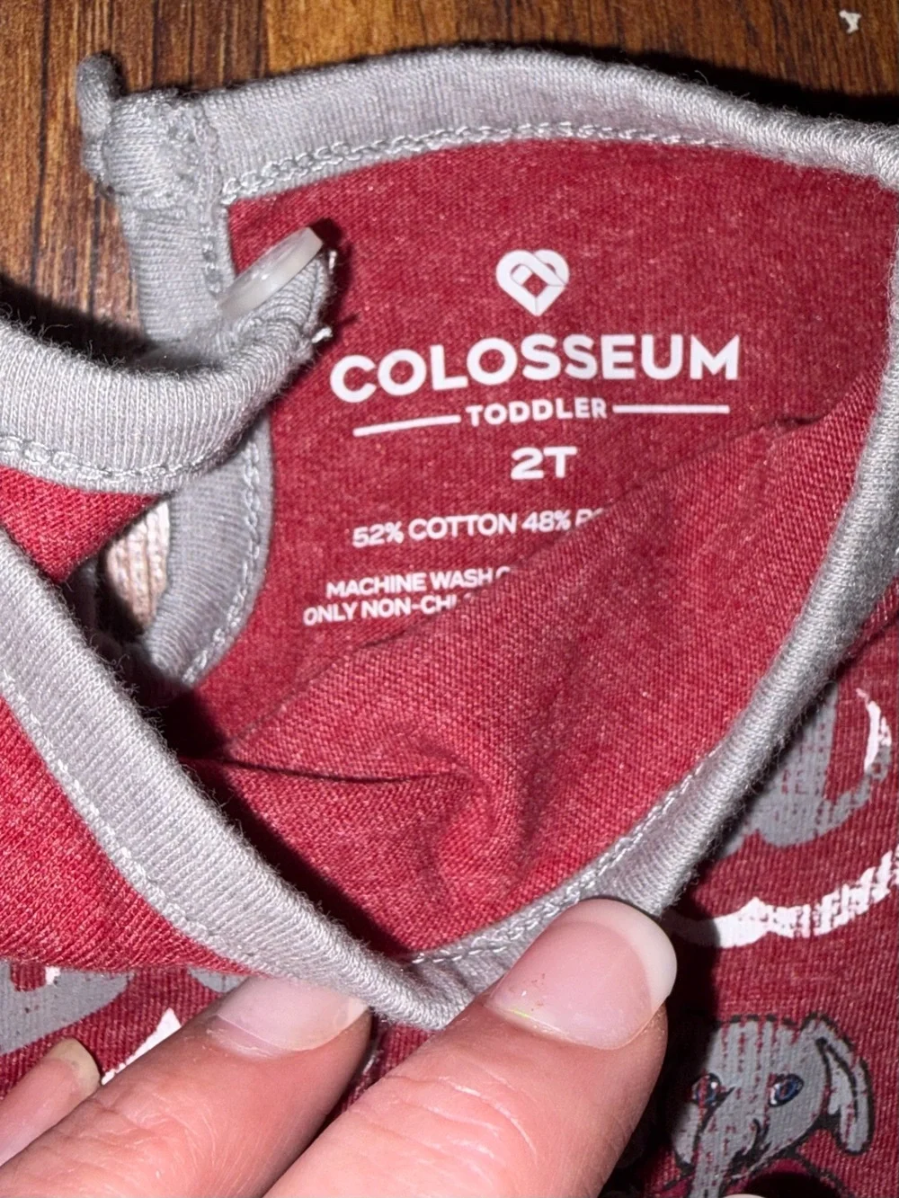Colosseum Toddler Red and Gray Team Graphic Dress